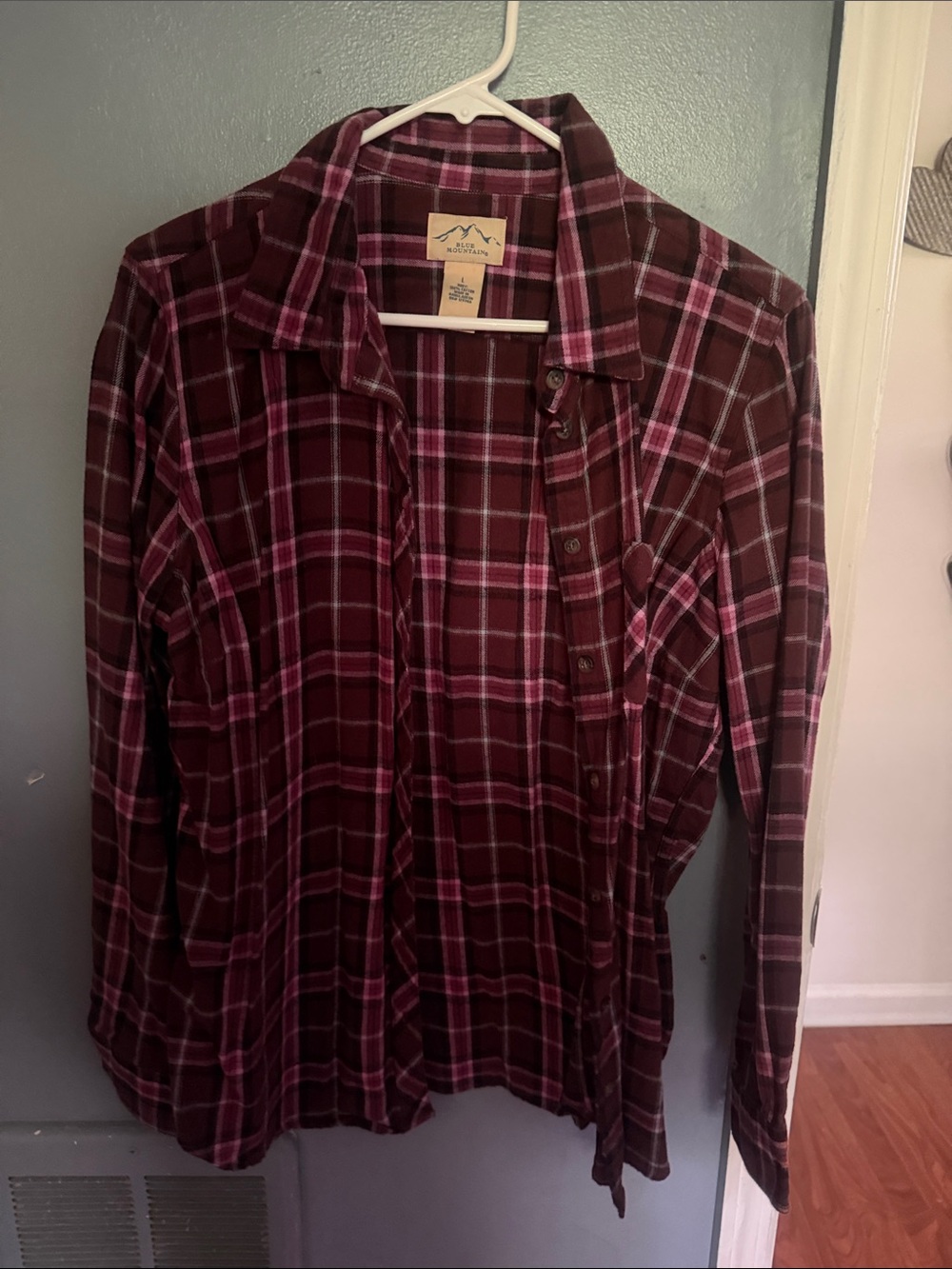 Women's Burgundy & Pink Plaid Shirt Jacket - Mountain Peak